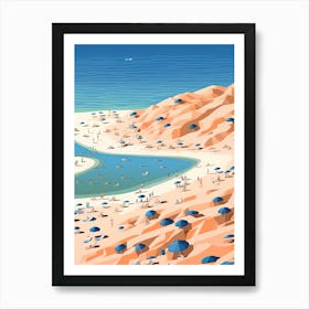 Whitehaven Beach, Australia, Graphic Illustration 1 Art Print