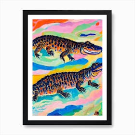 Saltwater Crocodile Matisse Inspired Art Print