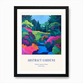 Colourful Gardens Portland Japanese Garden Usa 1 Blue Poster Art Print