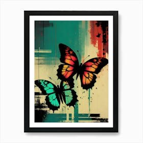 Butterflies In Flight 9 Art Print