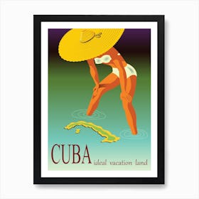 Cuba, Ideal Vacation Land Art Print