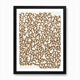 letters abstracts Art Print