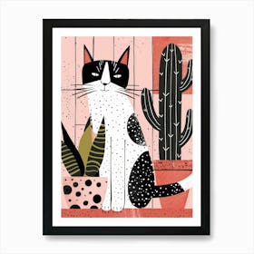 Cactus Cat 7 Art Print