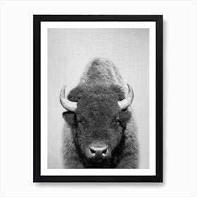 Buffalo - Black & White Art Print