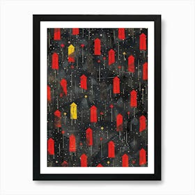 Red And Yellow Houses Art Print