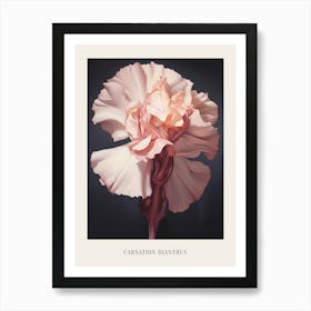 Floral Illustration Carnation Dianthus 5 Poster Art Print