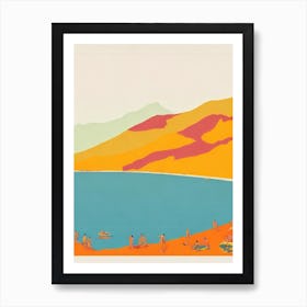 Hanauma Bay Honolulu Hawaii Midcentury Art Print