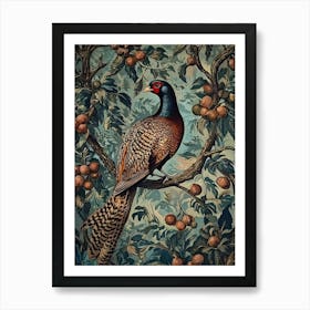 William Morris Pheasant Vintage Vintage  Art Print