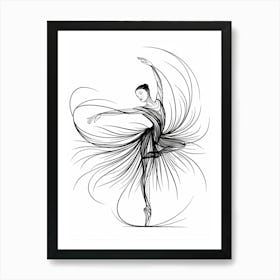 Ballerina Drawing 1 Art Print