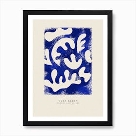 Yves Klein Blue Abstract Shapes Art Print