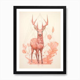 Geometric Abstract Animal Illustration 8 Art Print