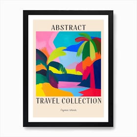 Abstract Travel Collection Poster Cayman Islands 2 Art Print