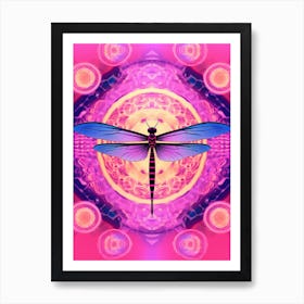  Dragonfly Roseate Skimmer Orthemis Ferruginea Pink And Purple  Art Print