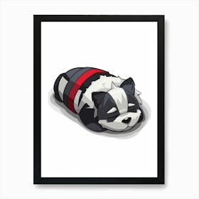 Sleeping Raccoon Art Print