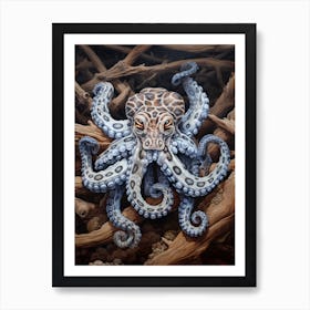 Mimic Octopus Oil Painting 3 Art Print