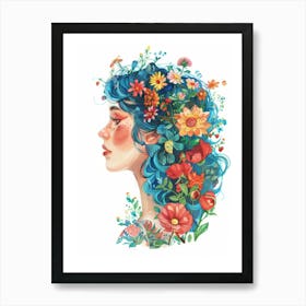 Flower Girl 15 Art Print