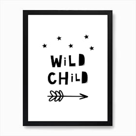 Scandi Wild Child Stars And Arrow Art Print