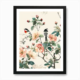 Bird Flowers Chinese 1 Art Print