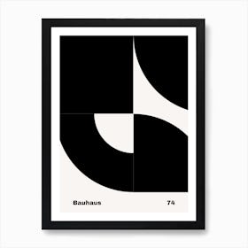 Geometric Bauhaus Poster B&W 74 Art Print