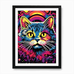 Quantum Whiskercraft, Psychedelic Cats series Art Print