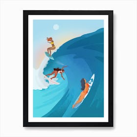 Surfers 1 Art Print