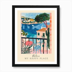 My Happy Place Mallorca 1 Travel Poster Art Print