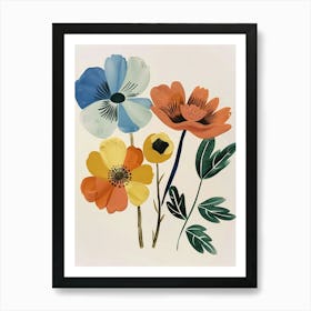 Painted Florals Ranunculus 2 Art Print