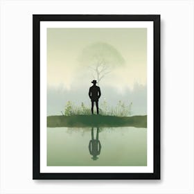 Man Standing In Water 9 Art Print