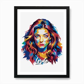 Lorde 02 Portrait Music Icon Style WPAP Pop Art Art Print