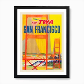 Twa Travel Poster For San Francisco By David Klein Art Print