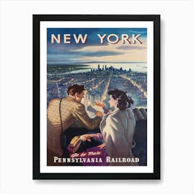New York City Vintage Travel Poster Art Print