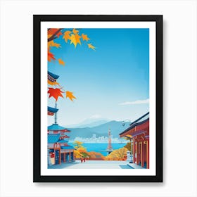 Kobe Japan 1 Colourful Illustration Art Print