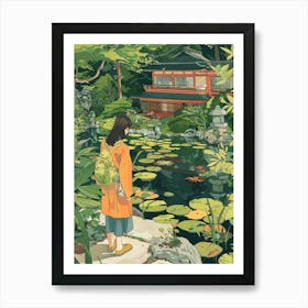 In The Garden Ginkaku Ji Temple Gardens Japan 8 Art Print