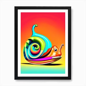 Snail In A Shoe Pop Art Art Print