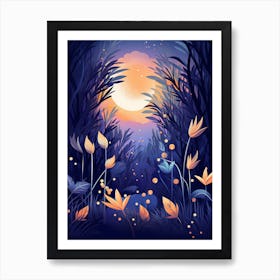 Night In The Forest Art Print