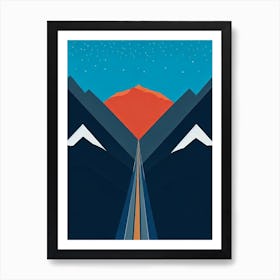 Jasna, Slovakia Modern Illustration Skiing Poster Art Print