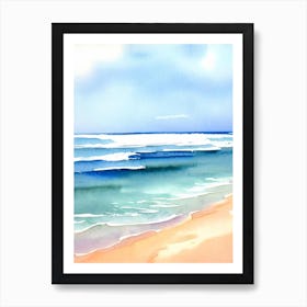 Meelup Beach, Australia Watercolour Art Print