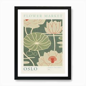 Flower Market Oslo Art Print