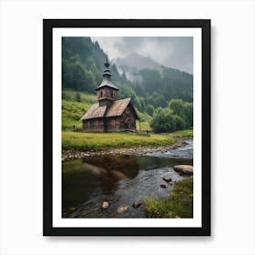 Old Church In The Mountains Art Print