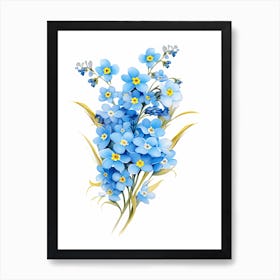 Forget Me Not Wildflower (2) Art Print