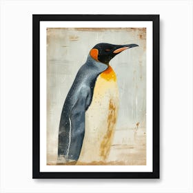 King Penguin Oamaru Blue Penguin Colony Colour Block Painting 5 Art Print