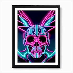 Neon Skull 12 Art Print