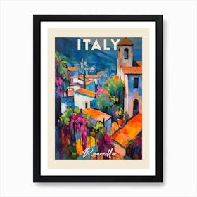 Ravello Italy 3 Fauvist Painting Travel Poster Art Print