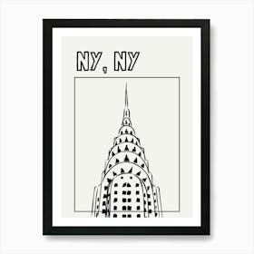 NY NY Black Print Art Print