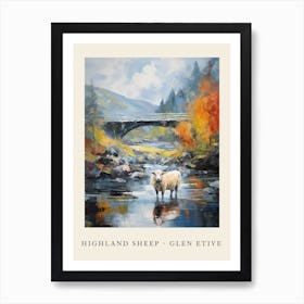 Highland Sheep In Glen Etive Art Print