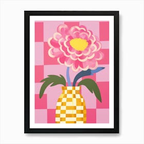 Peony Flower Vase 5 Art Print