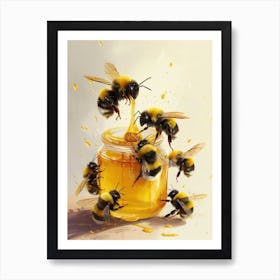 Bumblebee Storybook Illustration 15 Art Print