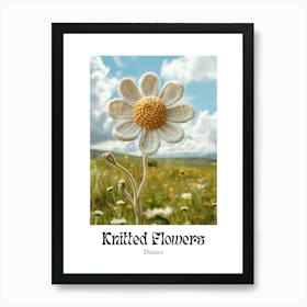 Knitted Flowers Daisies 9 Art Print