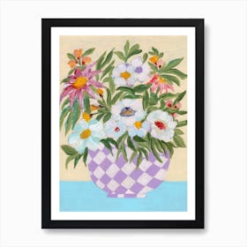 Checkered Pot Art Print