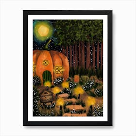 Halloween Pumpkin Home Art Print